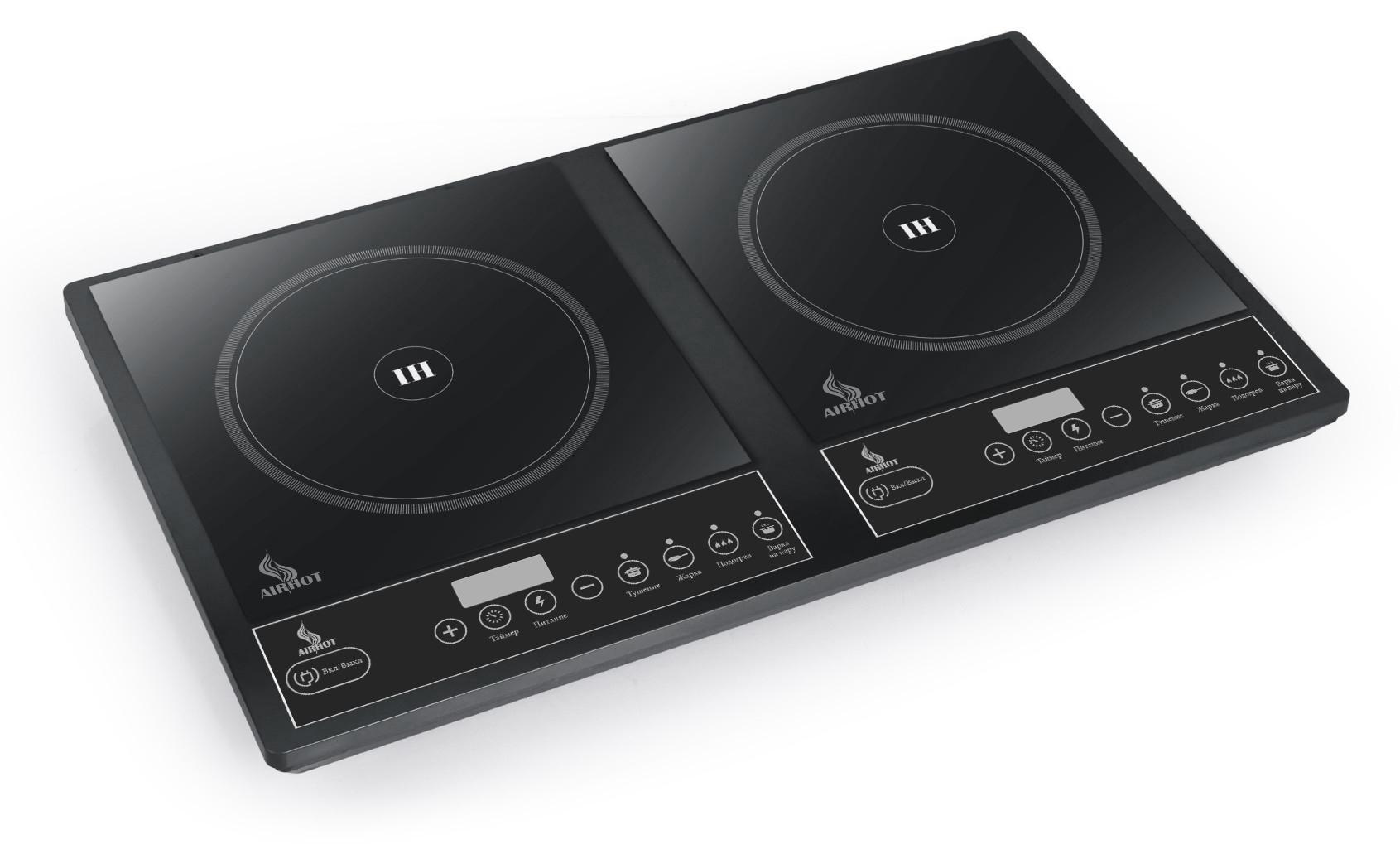 Фото товара ПЛИТА ИНДУКЦИОННАЯ AIRHOT IP3500 D SLIM ДВУХКОНФОРОЧНАЯ