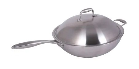 Фото товара СКОВОРОДА WOK INDOKOR Н/Ж СТАЛЬ 36СМ С КРЫШКОЙ РУЧКА WIND36BL