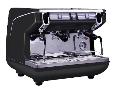 Фото товара Кофемашина Nuova Simonelli Appia Life Compact 2 Gr S черная, высокие группы, экономайзер, полуавтомат