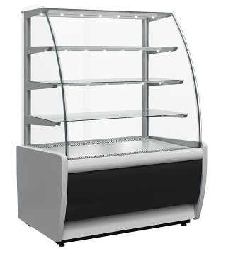 Фото товара Витрина кондитерская Carboma K70 VM 1,3-1 Light (ВХСв - 1,3д Техно)